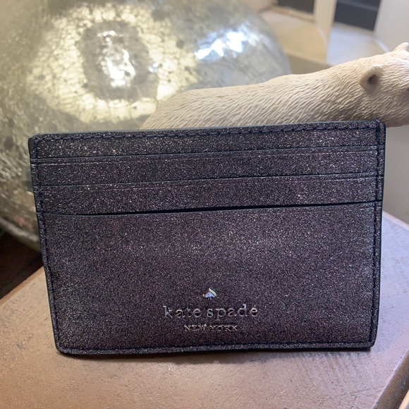 Authentic Kate Spade smooth glitter leather card - Picture 2 of 6